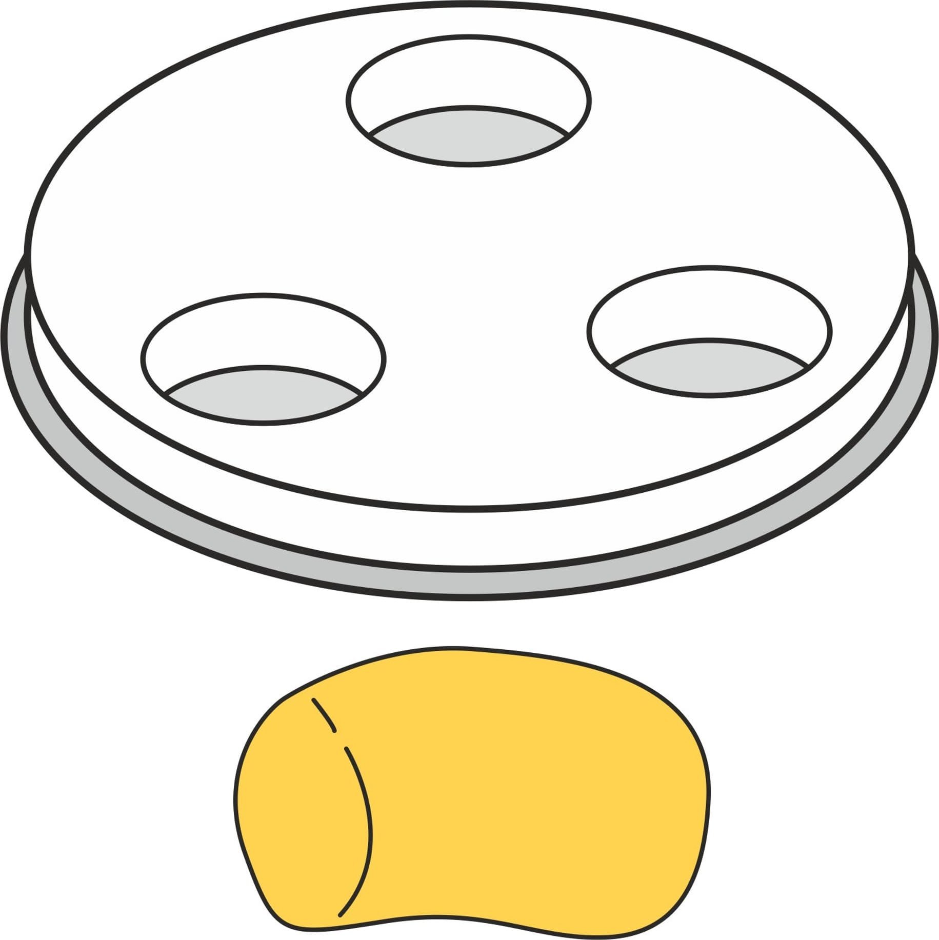 Hendi Końcówka do wyrobu makaronu GNOCCHI grube pełne rurki 1 otwór śr. 13 mm MPF2.5/4 - 229415