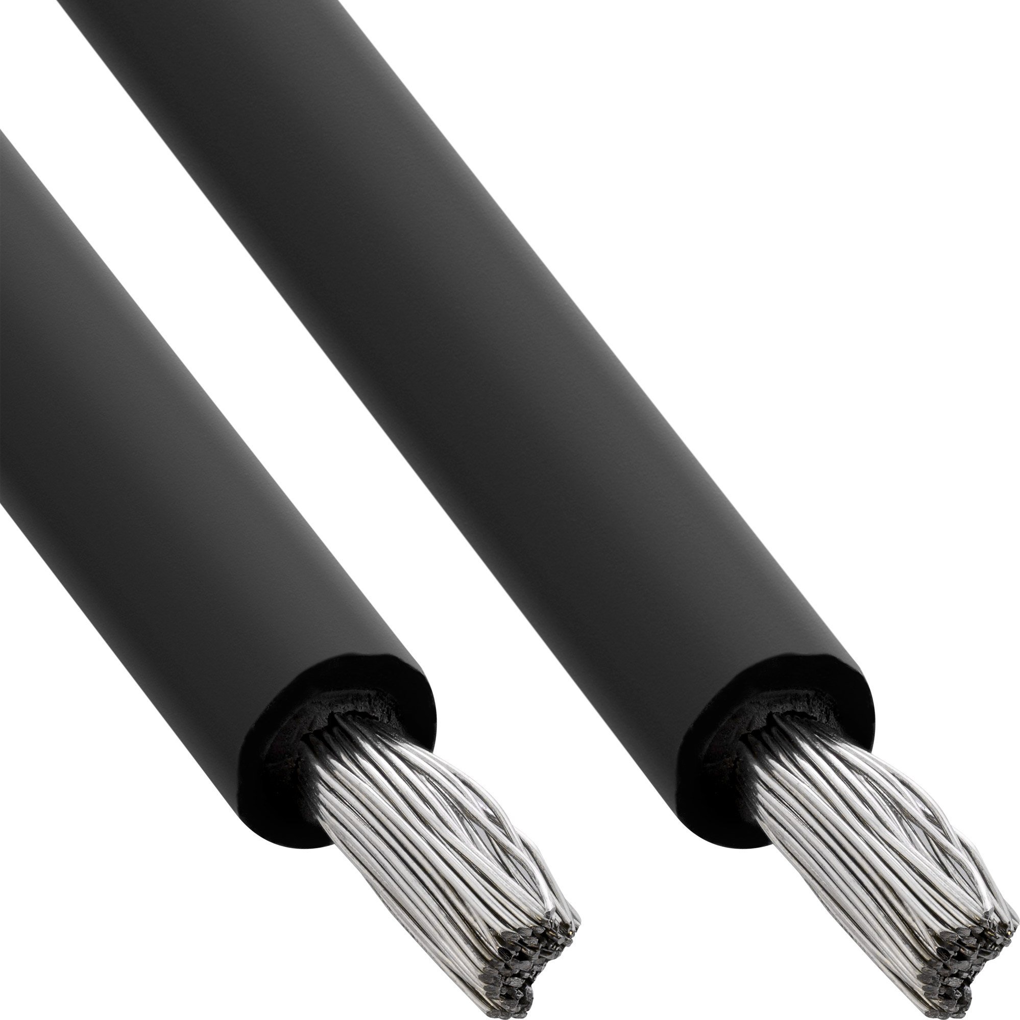 Kabel zasilający InLine® Kabel instalacyjny solarny materiał metrowy H1Z2Z2-K 6mm² czarny 25m