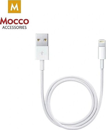 Mocco Lightning USB data and charging cable 2m White