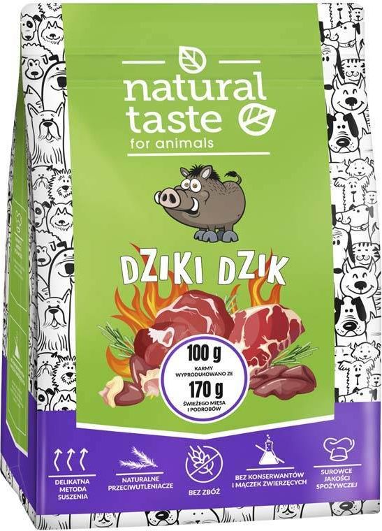 Dolina Noteci Natural Taste Suszona karma dla psa Dziki Dzik 1 kg