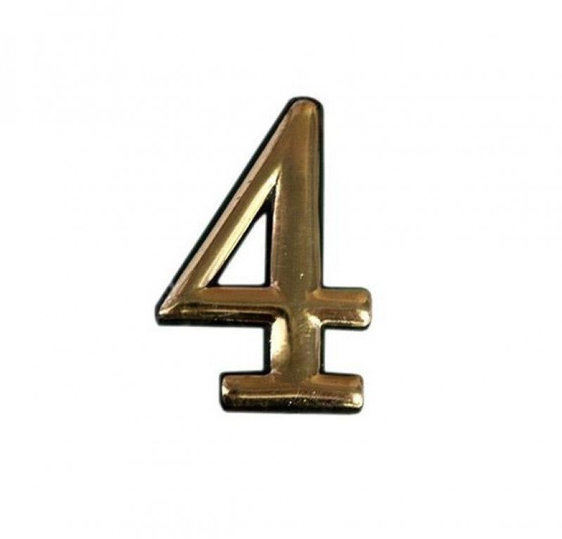 DOOR NUMBERGOLD 4 PLASTM