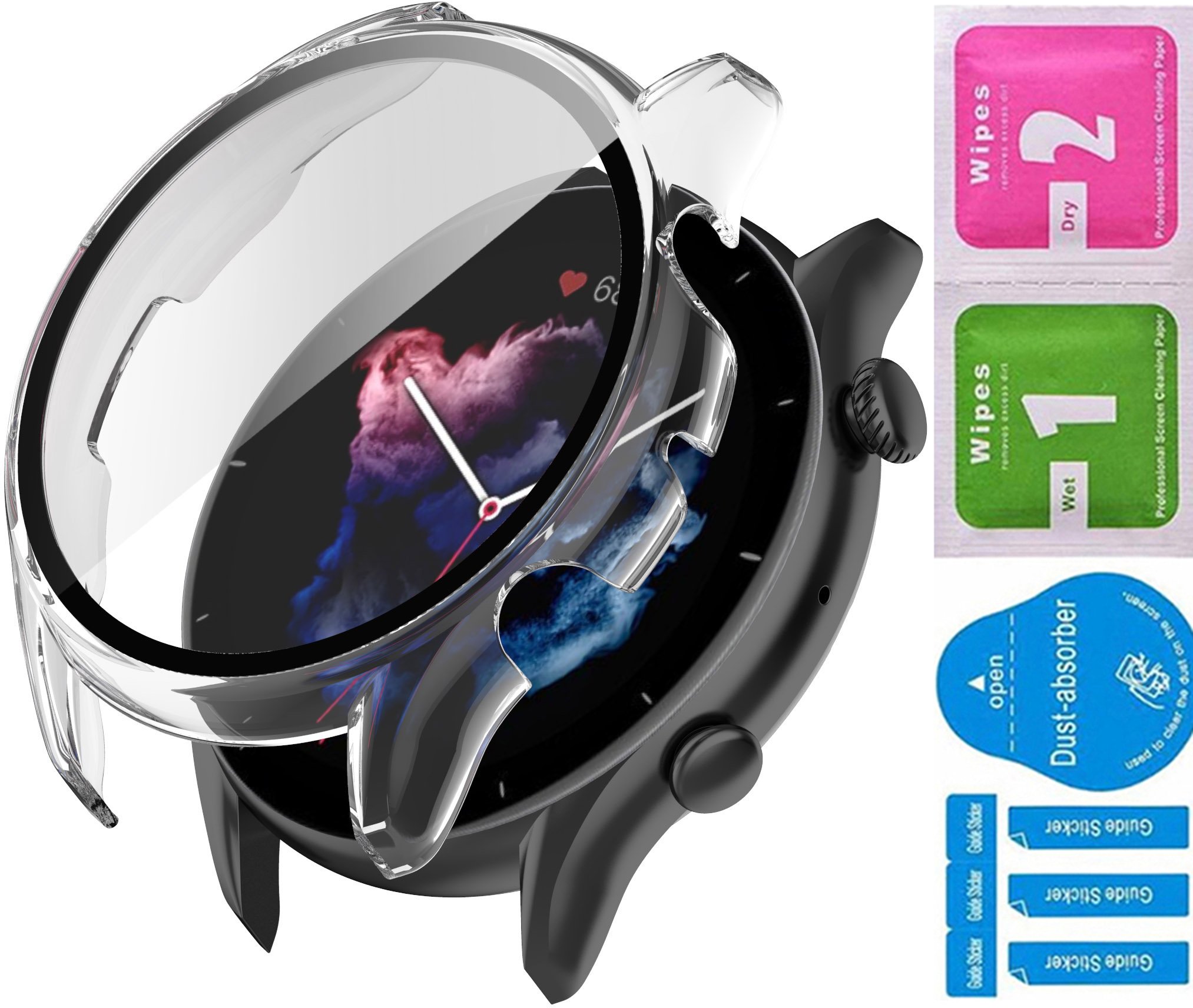 ETUI CASE BUMPER FUTERAŁ SZKŁO HARTOWANE 2W1 DO XIAOMI AMAZFIT GTR 3 / PRO