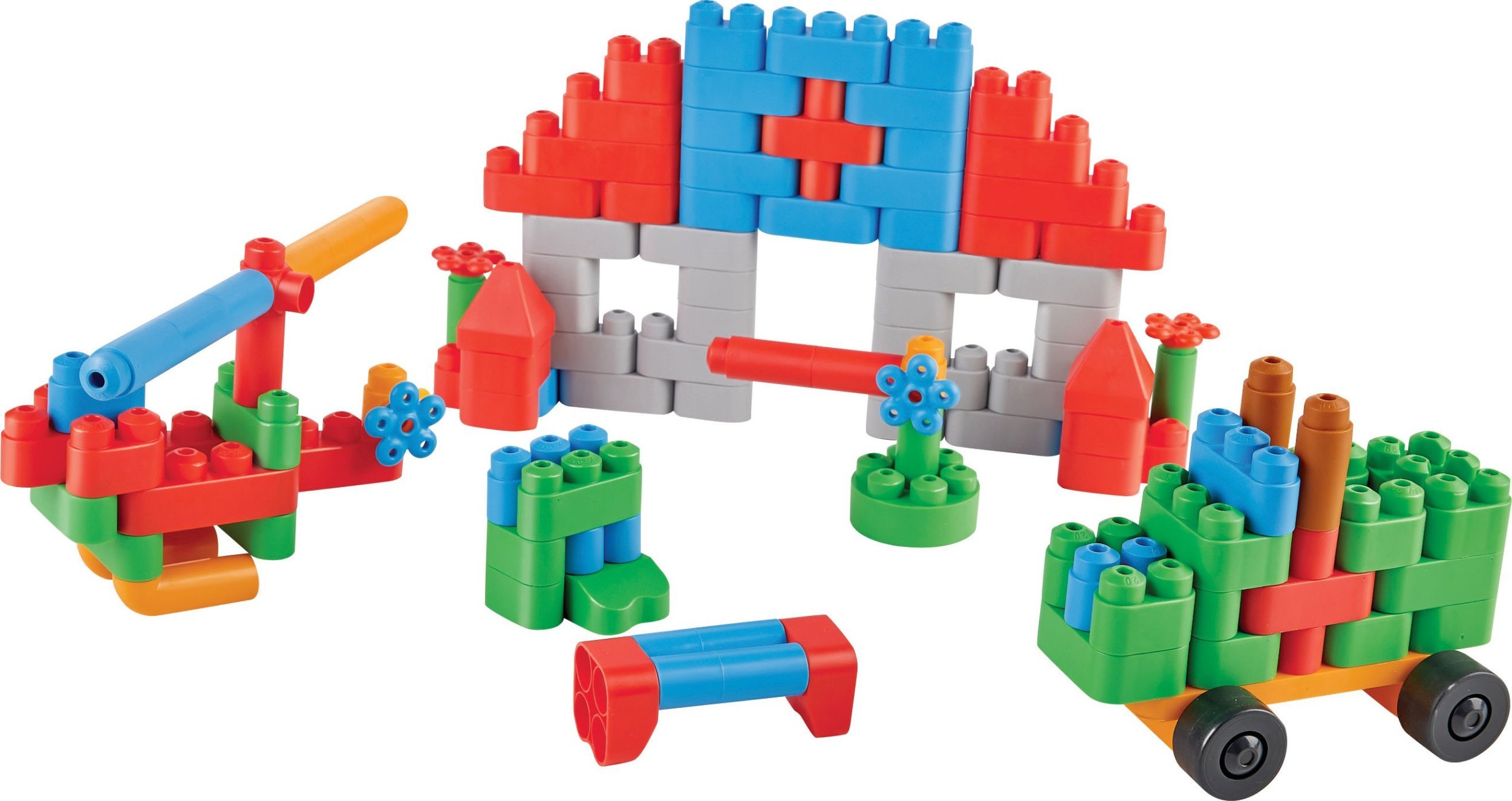 HAPE block set PolyM, 128 pieces, 761815