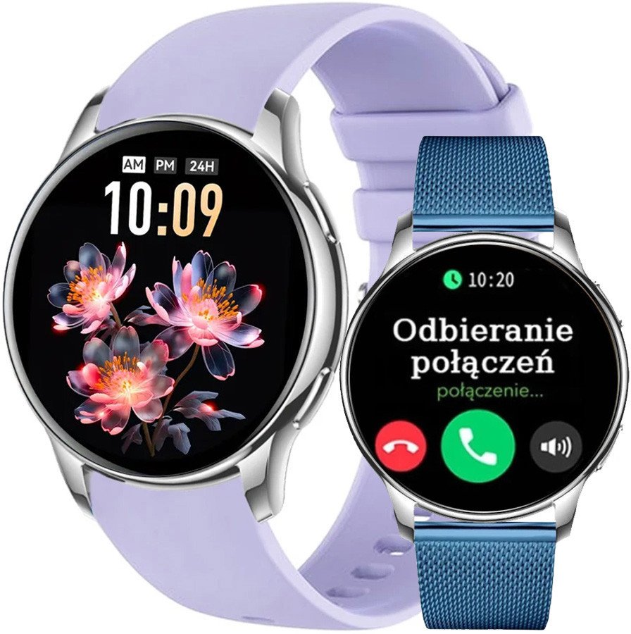 Smartwatch Rubicon Smartwatch damski -Asturia- AMOLED rozmowy BT 2 PASKI