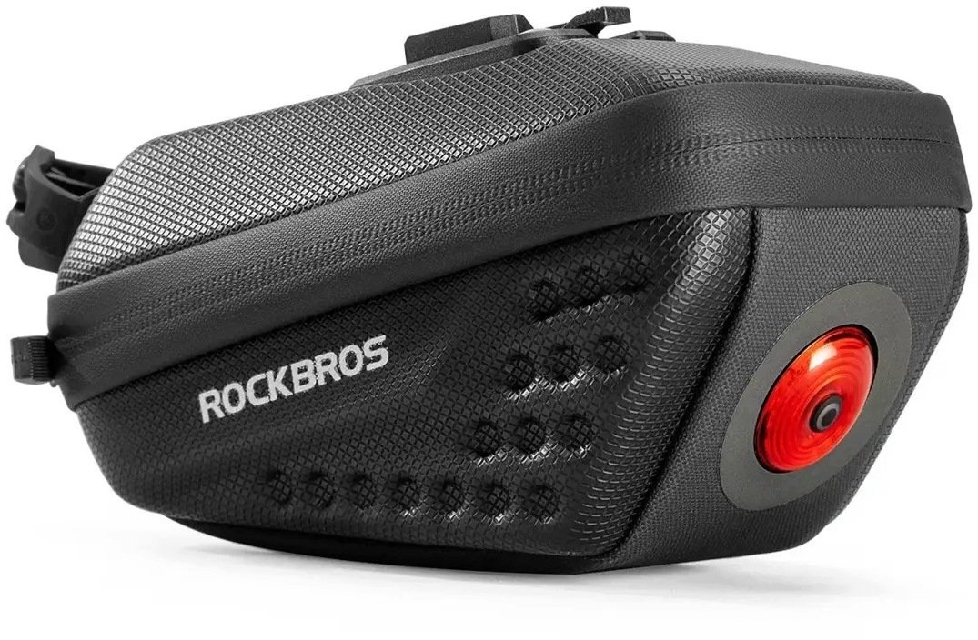RockBros Torba podsiodłowa C59 sztywna skorupa z oświetleniem 250 mAh - czarna (5907769391507)