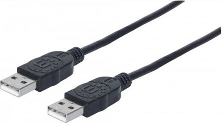 Фото - Кабель MANHATTAN Kabel USB  USB-A - USB-A 0.5 m Czarny  (353885)