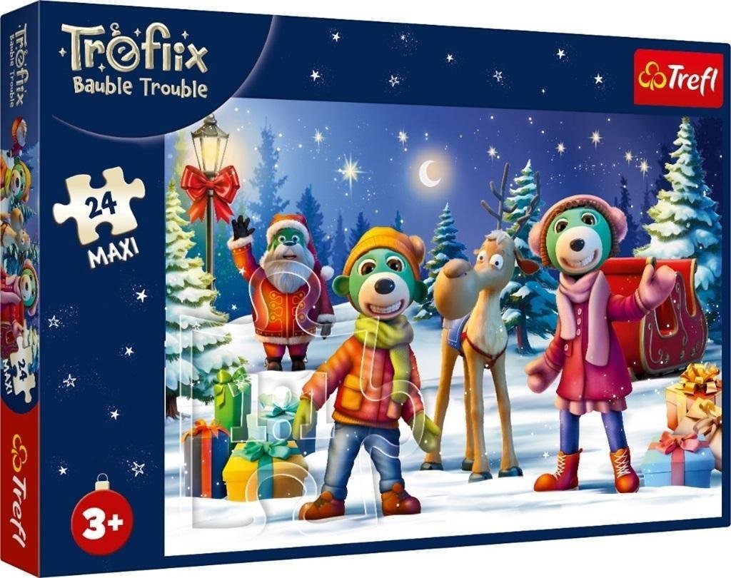 Trefl Puzzle Maxi Trefliki lepią bałwana 24 elementy (14375)