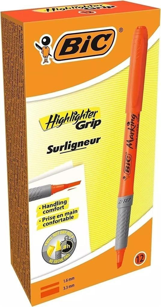 Bic Zakreślacz Highlighter Grip pomarańcz (12szt) BIC