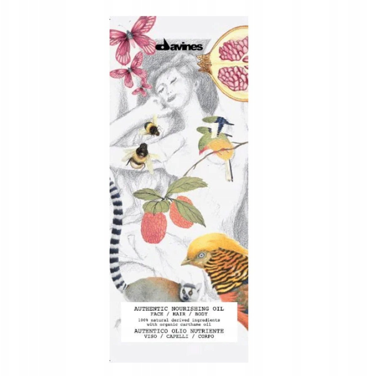 Davines Set, , Authentic, Nourishing, Oil, For Body, Face & Hair, 12 pcs, 12 ml For Women