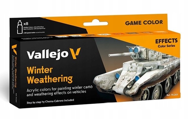 Vallejo : 70.263 - Model Color - Effects - Winter Weathering (8 x 18 ml)