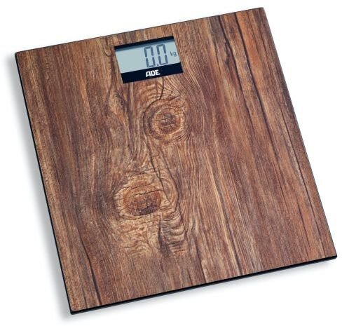 Waga łazienkowa Tanita ADE do 180 kg 30 x 30 cm drewniany wzór