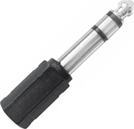 Adapter AV LechPol Jack 6.3mm - Jack 3.5mm czarny (ZLA0285)