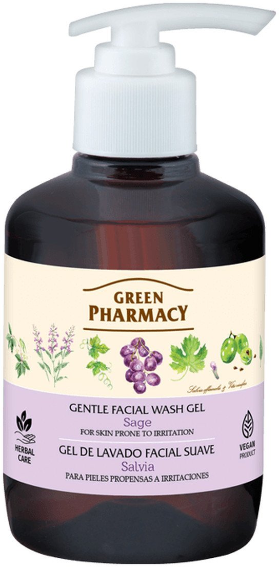 Green Pharmacy Delikatny Żel do Mycia Twarzy Szałwia do Skóry Podrażnionej 270ml