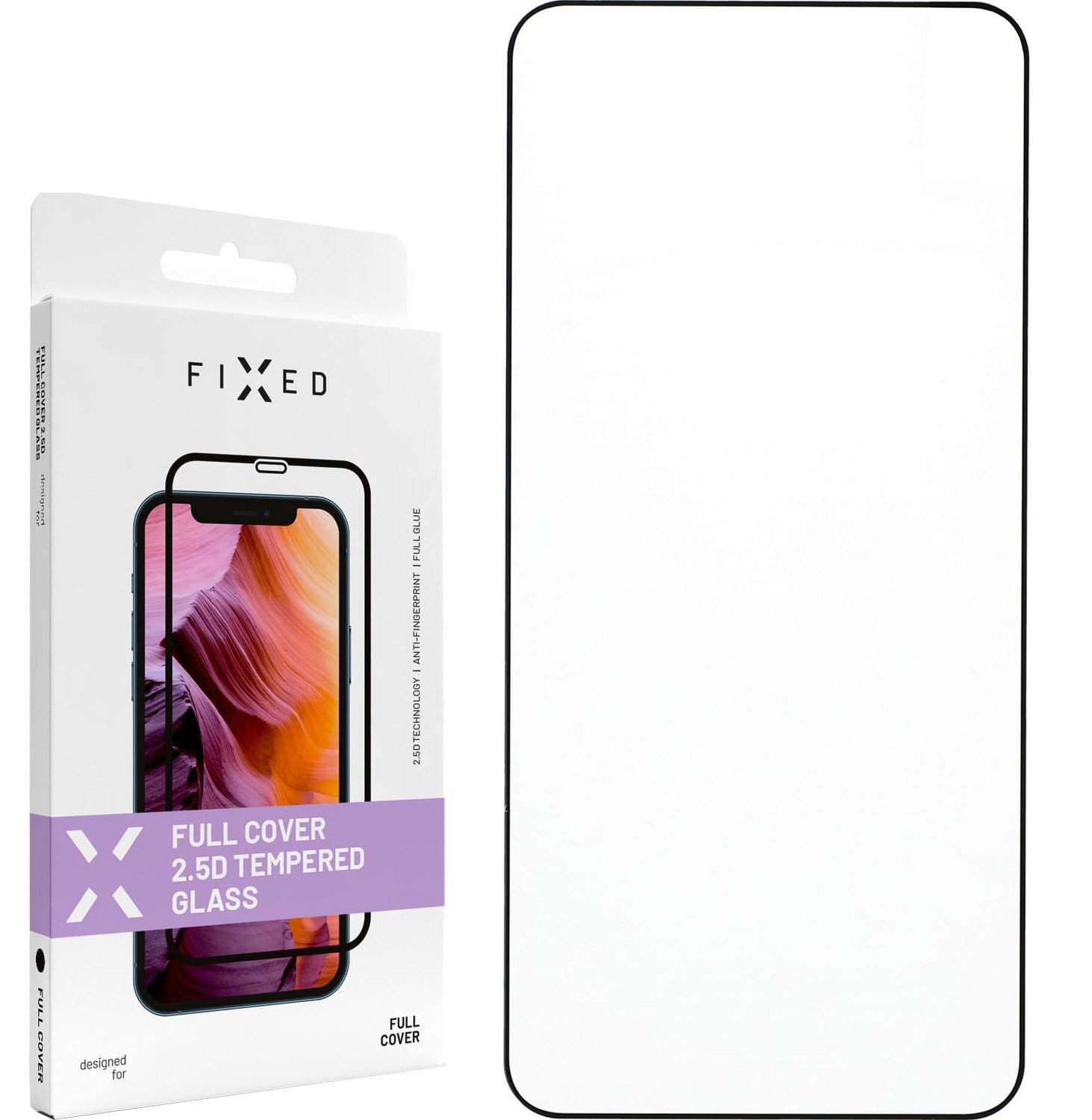 FIXED Full Cover 2,5D Tempered Glass for Samsung Galaxy S24/S25, Juodas | Fixed
