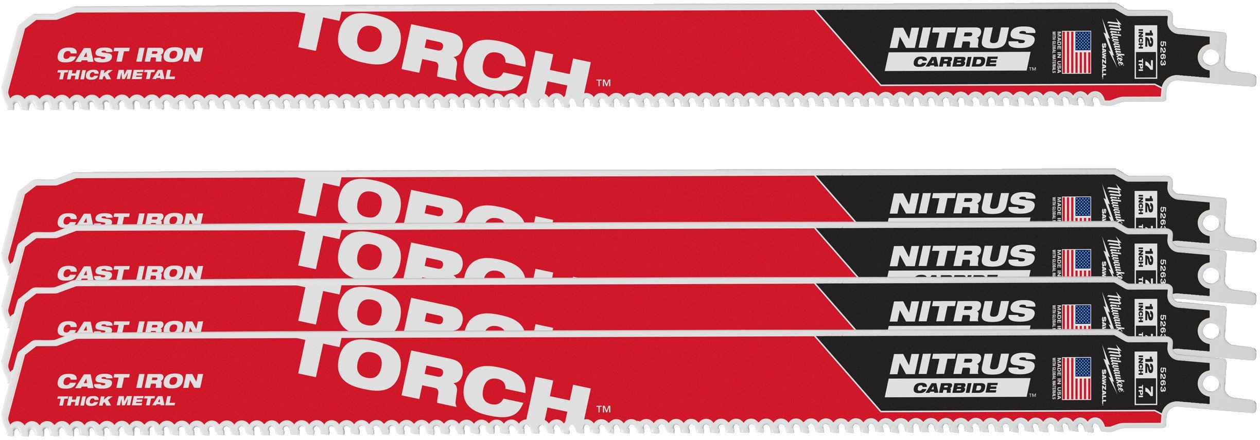 MILWAUKEE BRZESZCZOT S TCT TORCH NITRUS 300mm/8T /5szt.