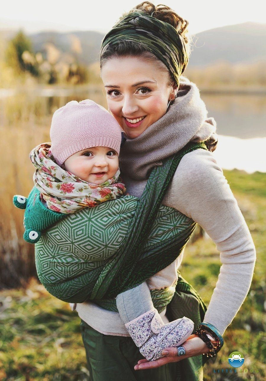 Little Frog Chusta żakardowa - Mossy Cube 3,6 m