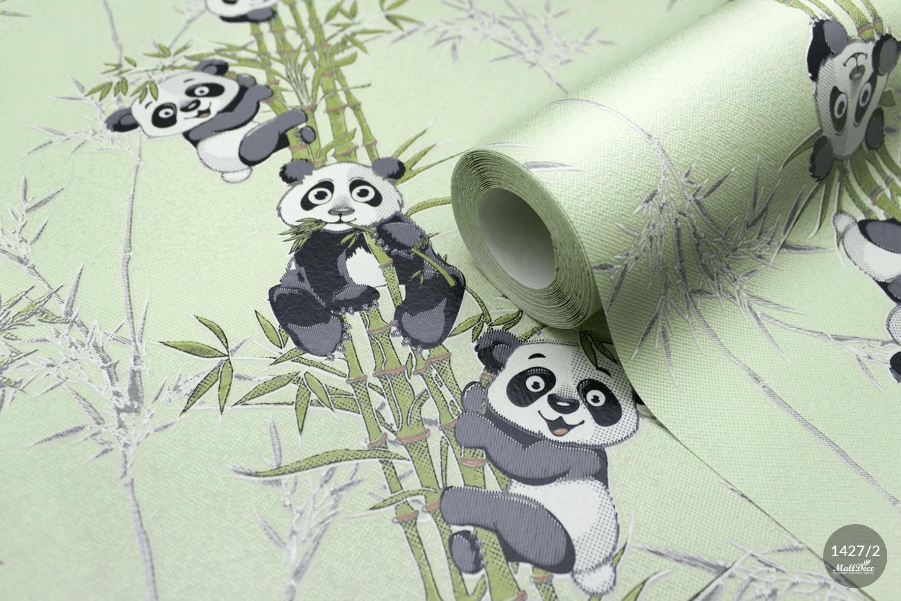 MallDeco TAPETA WINYLOWA MODEL PANDA DECOR