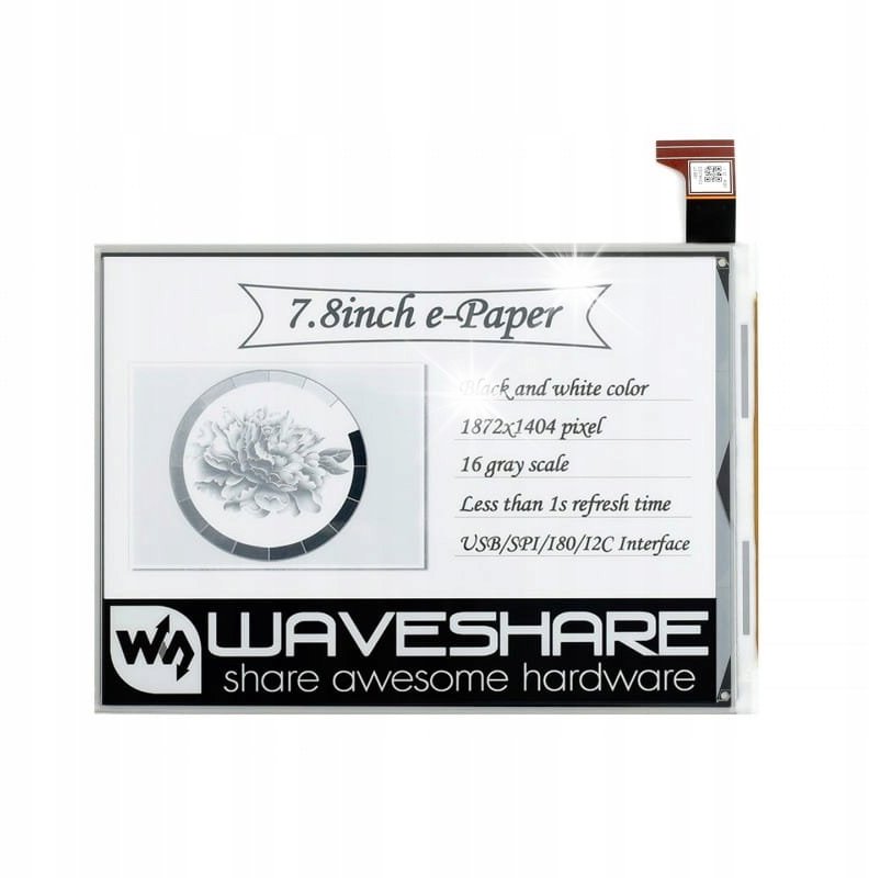 Waveshare Wyświetlacz E-paper 7.8" 1872x1404