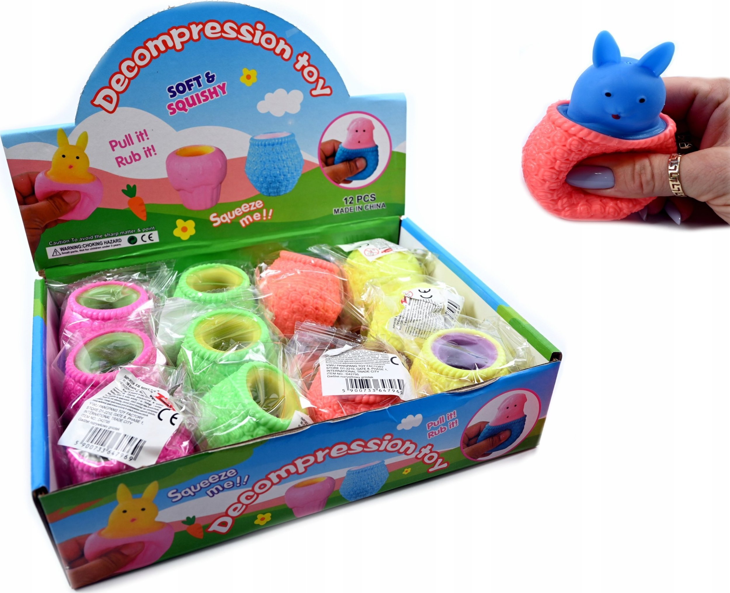 Gniotek wyciskany 12szt/disp D42795 47969