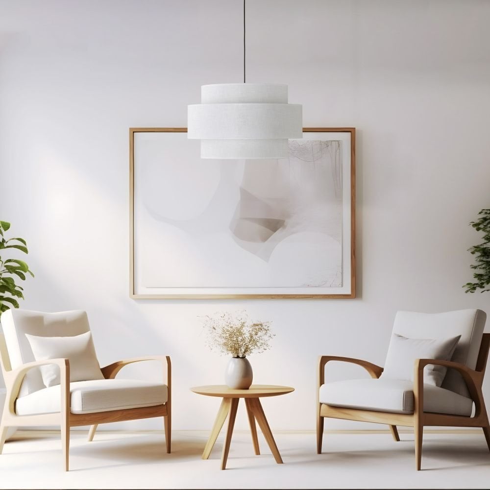 TK Lighting Calisto 5095 lampa wisząca zwis 1x15W E27 biała/czarna