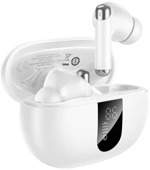 Słuchawki Hoco Słuchawki bezprzewodowe douszne Hoco TWS ANC + ENC EQ26 białe