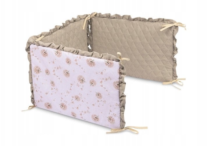 OCHRANIACZ DO ŁÓŻECZKA MUŚLIN DMUCHAWCE BEŻOWE