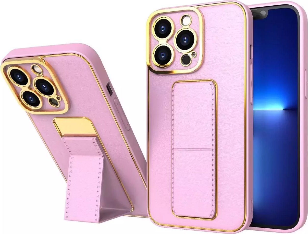 Zdjęcia - Etui New Kickstand Case  do iPhone 13 Pro Max z podstawką różowy