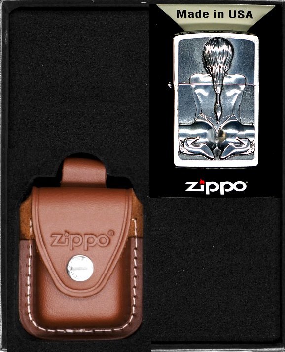 Фото - Запальничка Zippo Zestaw  Zapalniczka KNEELING GIRL EMBLEM Prezentowy No4 