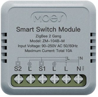 Agam Przekaznik dopuszkowy podwójny Mini Zigbee Moes ZM-104B-M Tuya
