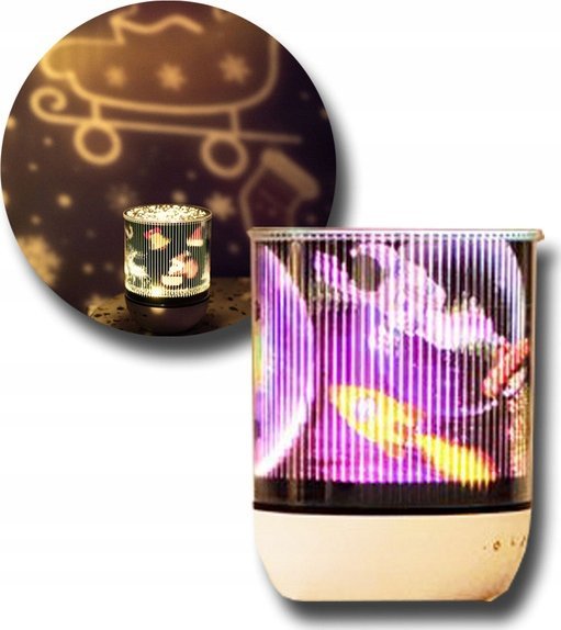 OEM LAMPKA NOCNA Z PROJEKTOREM 3 KOLORY ŚWIATŁA