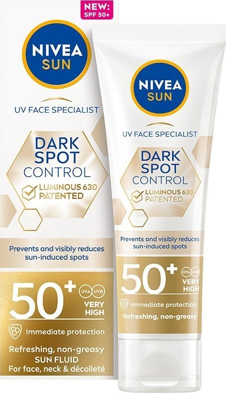 Nivea _Sun Spot Control Luminous 630® odświeżający fluid przeciwsłoneczny do twarzy SPF50+ 40ml