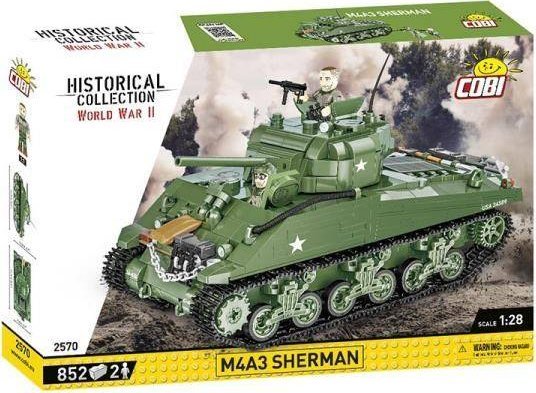 COBI 2570 Historical Collection WWII Amerykański czołg średni M4A3 Sherman 852 klocki