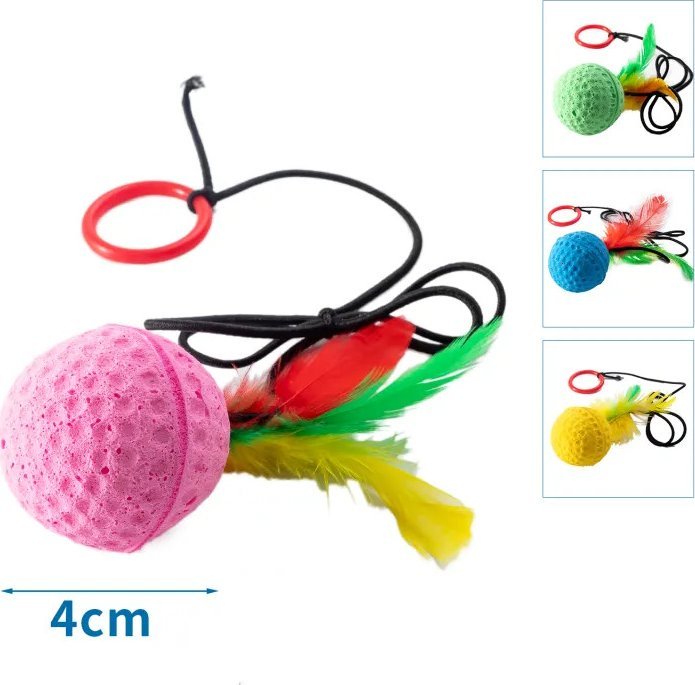 Nobleza Monochromatyczna zabawka piłka z piórkiem Monochromatyczna zabawka piłka z piórkiem