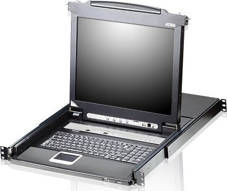 Konsola KVM Aten ATEN KVM 16 port LCD 19'' + keyboard + touchpad USB-PS/2 - CL5716N-ATA-AG