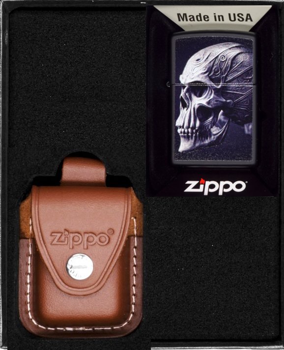 Фото - Настільна гра Zippo Zestaw  Zapalniczka CYBERPUNKT SKULL Prezentowy No2 