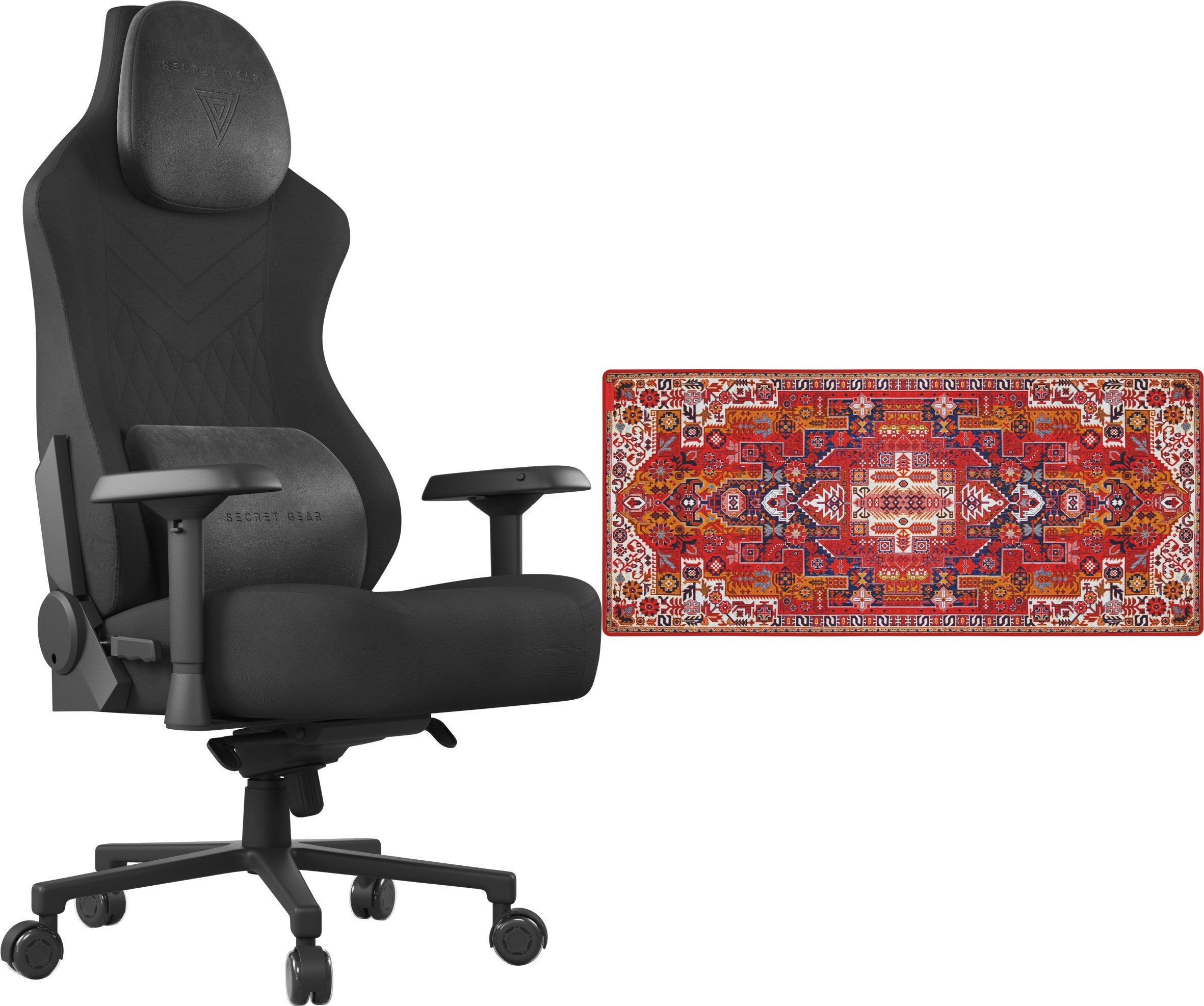 Fotel Secret Gear Gaming Chair FX1 Black + Podkładka Secret Gear Carpet Diem XD-2