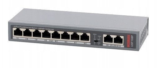 USF108P PULSAR Ultralink FastEthernet Switch 8x PoE+, 2xRJ45