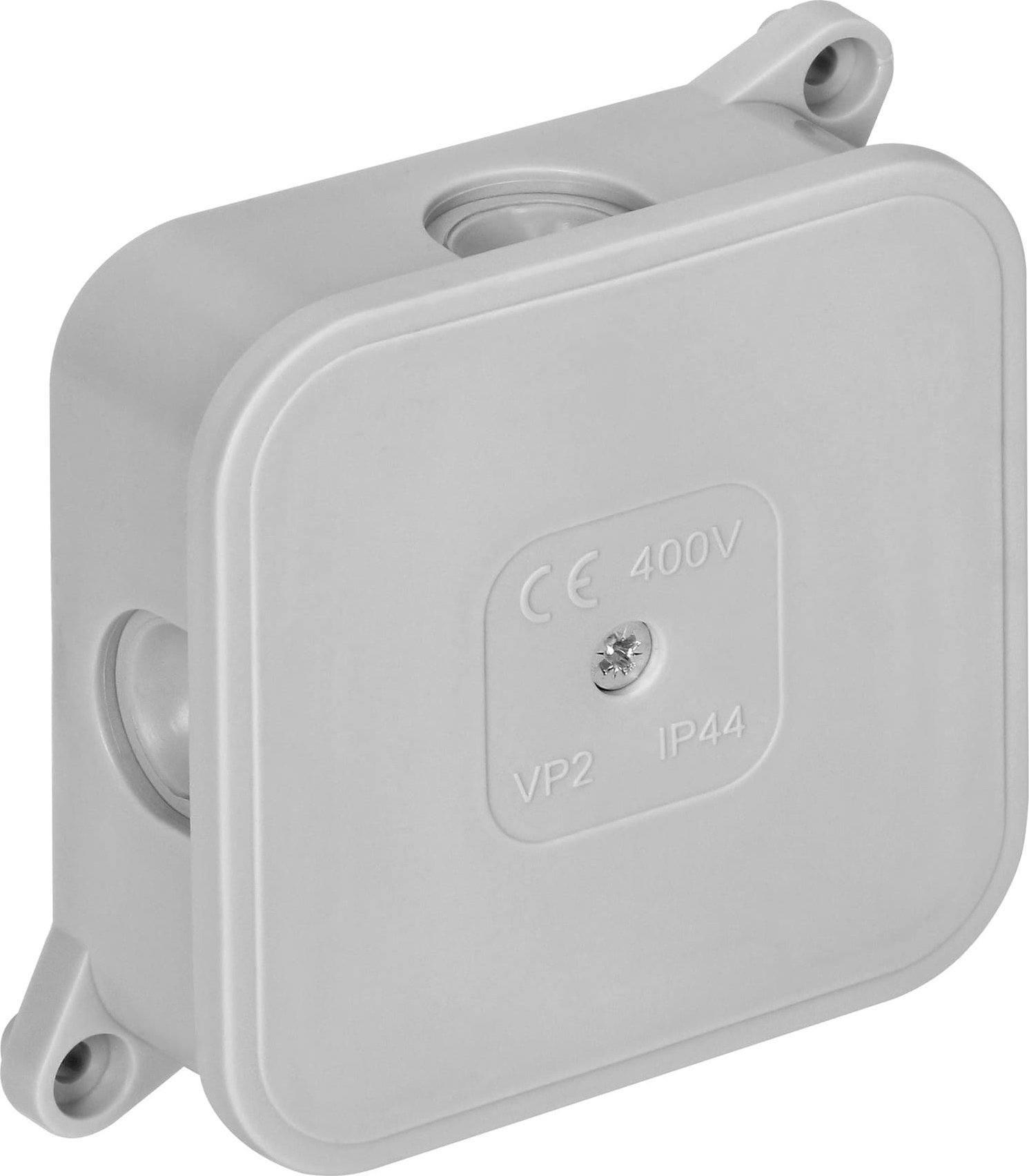 Orno Puszka n/t ECO* IP44 400V 4 dławnice gumowe 85x85x35mm szara OR-JB-13806/G