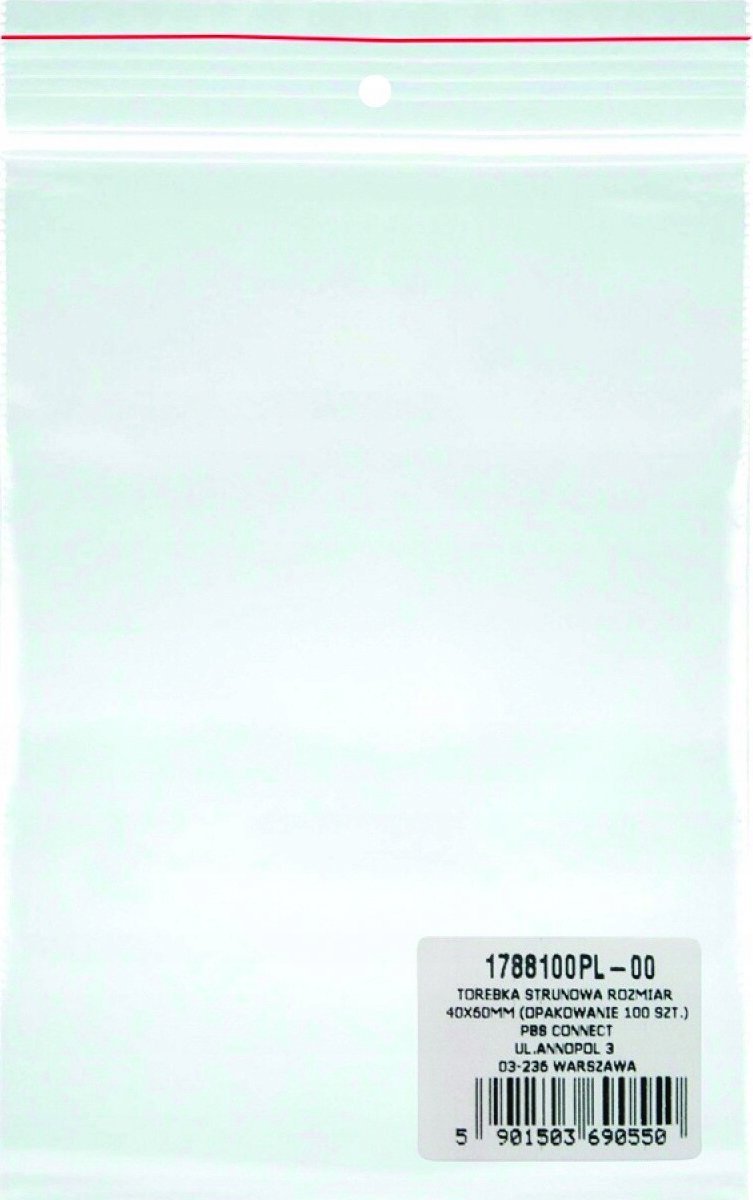 Office Products Torebka strunowa OFFICE PRODUCTS, LDPE, 220x280mm, 100szt., transparentna