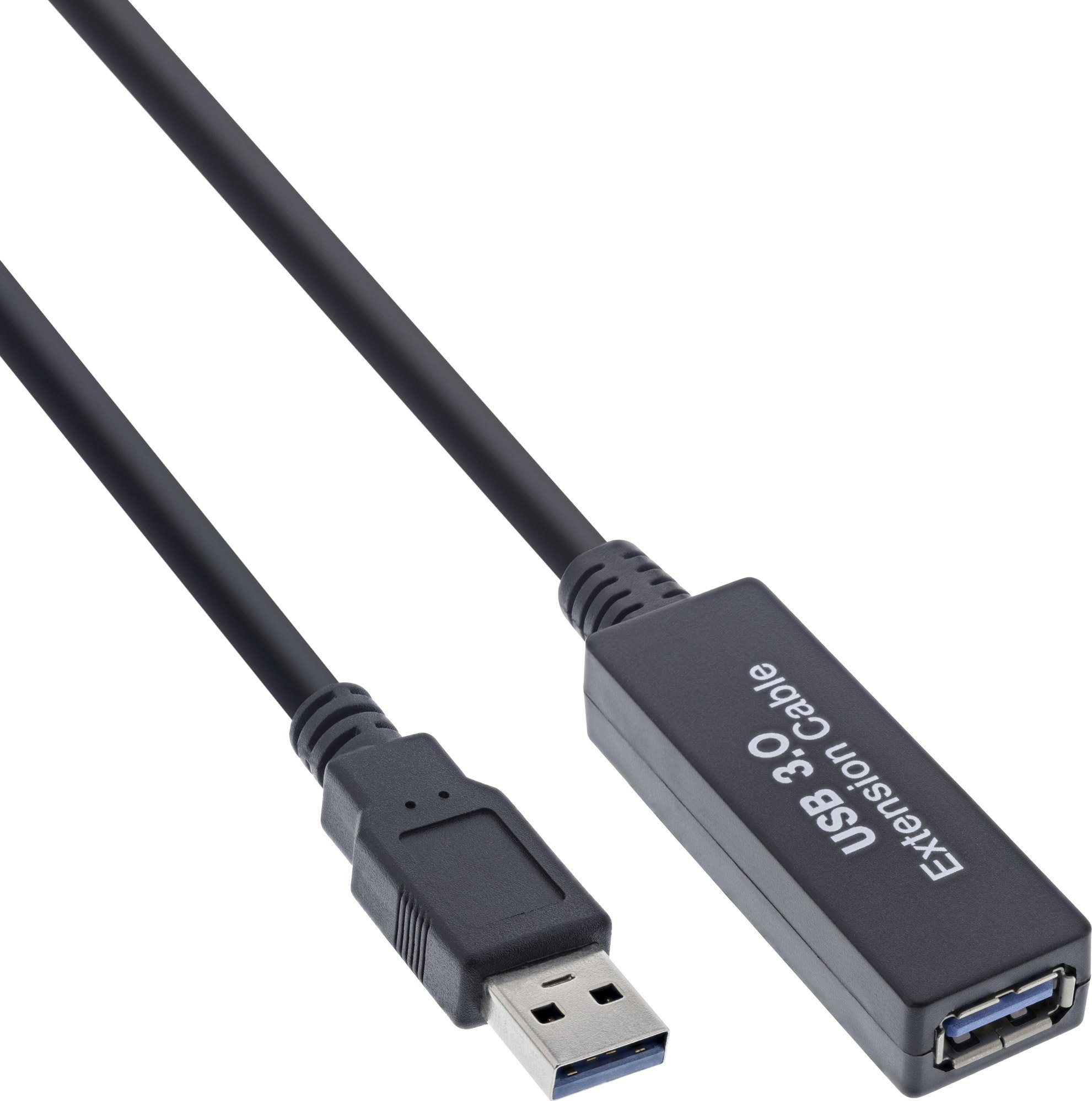 Zdjęcia - Kabel InLine  USB  USB-A - USB-A 0.2 m Czarny  (35657A)