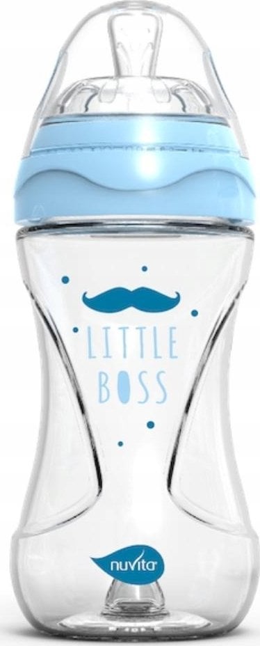 Nuvita , Butelka szklana antykolkowa niebieska, 240ml
