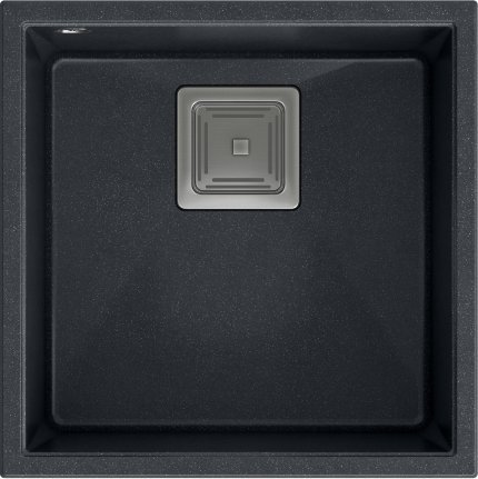 Zlewozmywak Quadron DAVID 40 GraniteQ black diamond/elementy stalowe