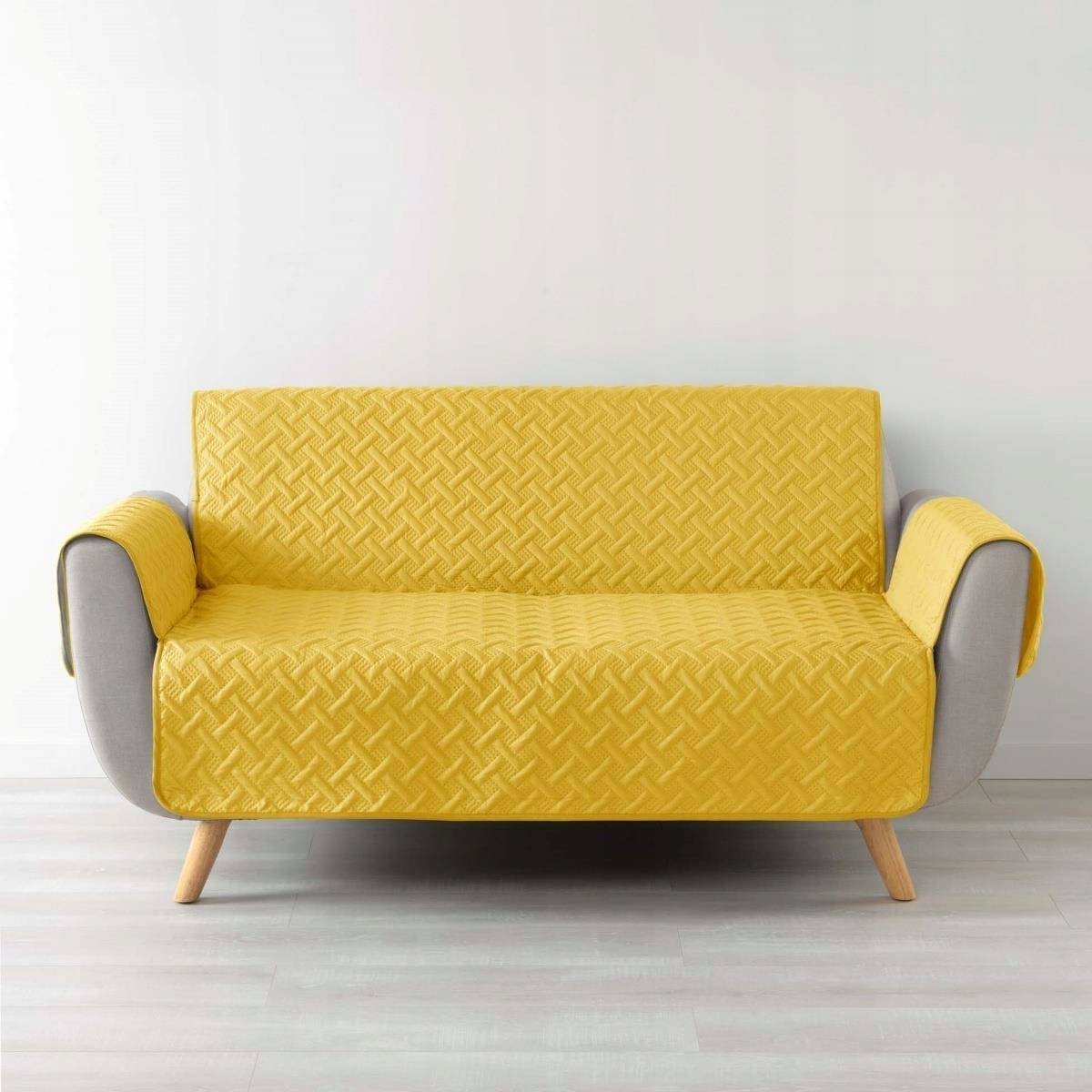 Douceur d`Interieur Pokrowiec na sofę WELL, pikowany, mikrofibra, 279 x 179 cm