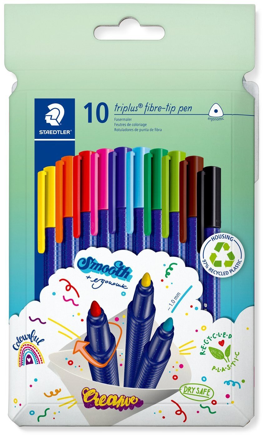 Staedtler STAEDTLER Fasermaler triplus color rPP 10St