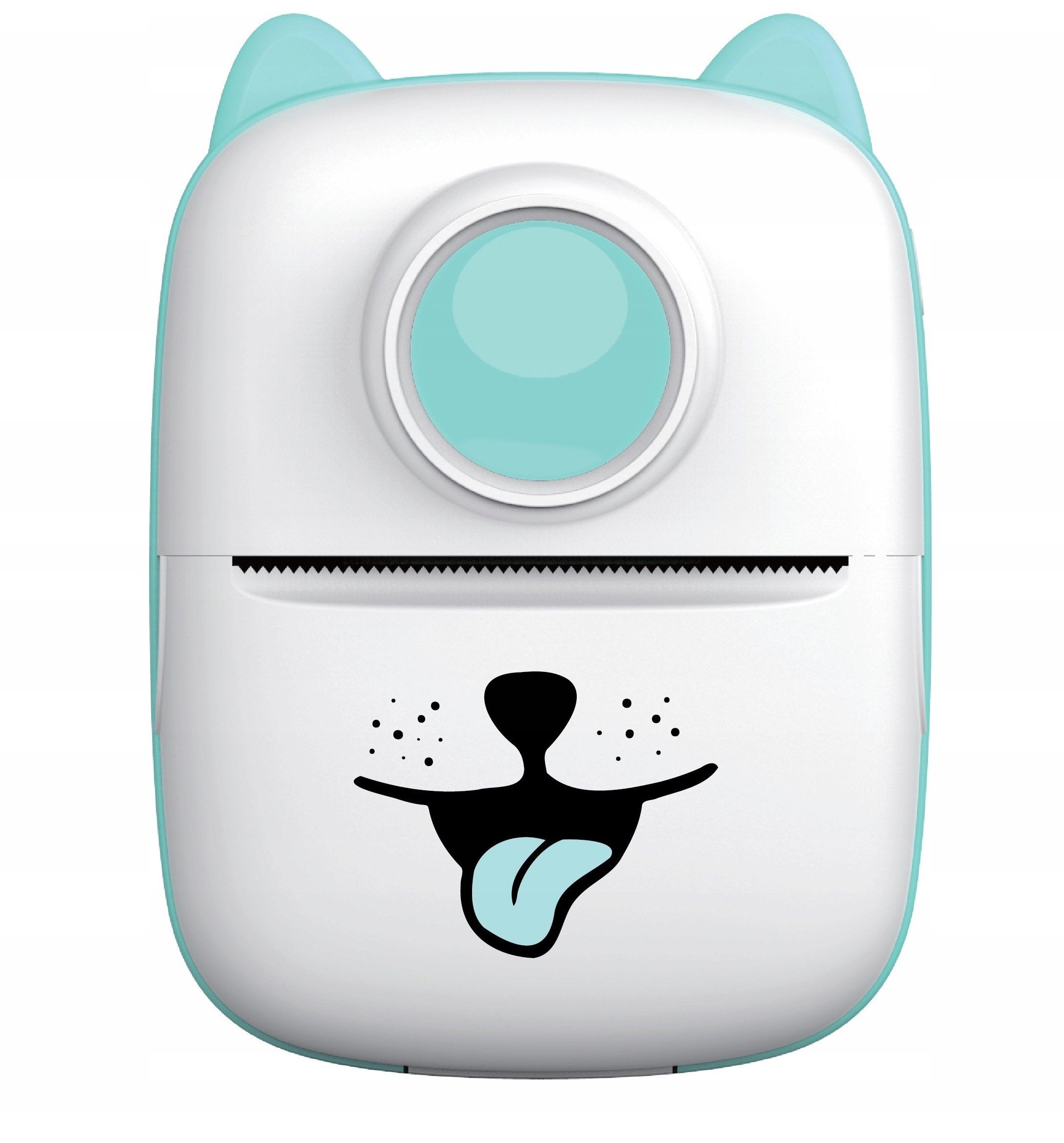 Drukarka Termiczna Bluetooth do Zdjęć Naklejek Notatek Etykiet / KiddoBoo X2 / Biały Piesek