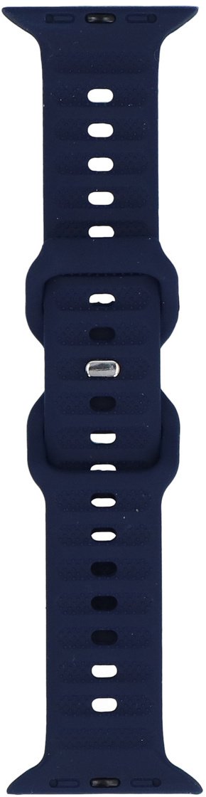 Pasek do smartwatcha GlacierX Silicone Ribbed Midnight Blue do Apple Watch 42/44/45/49mm Granatowy