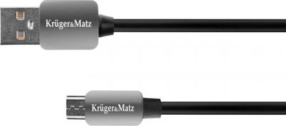 Kabel USB Kruger&Matz USB-A - 1.8 m Czarny (KM0331)