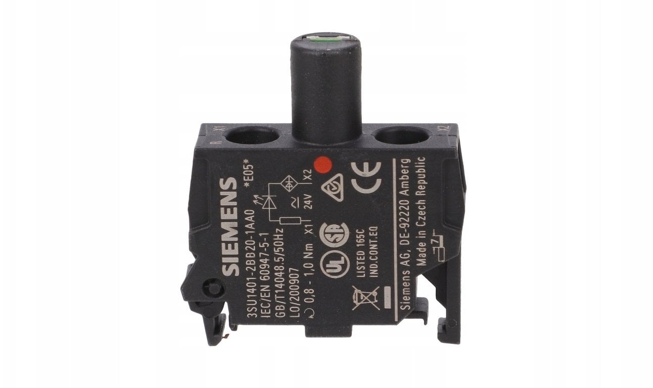 Siemens Oprawka blok LED bursztynowy/pomarańczowy 24V AC-DC montaż czołowy przyłącze śrubowe SIRIUS ...