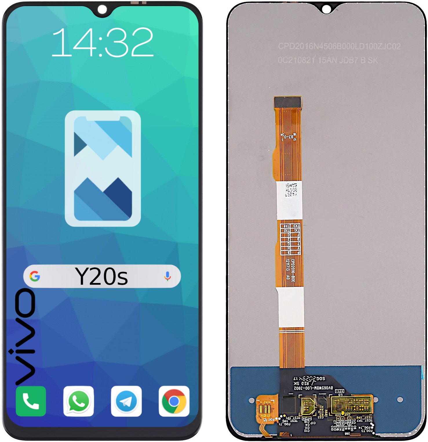 Wyświetlacz LCD Ekran Szybka Dotyk do Vivo Y20s