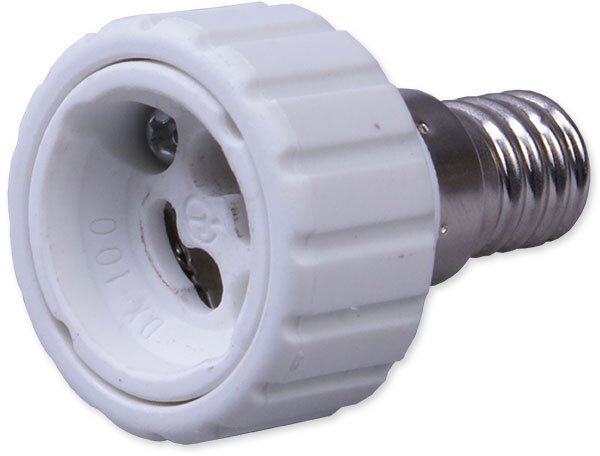 Plastrol Przejściówka adapter E-14 na GU10 przejście E14/GU10 biały